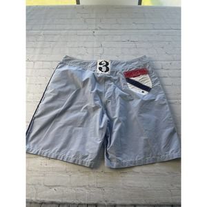 Ralph Lauren Rugby Shorts Mens 38 Blue Red Flag Trunks Board